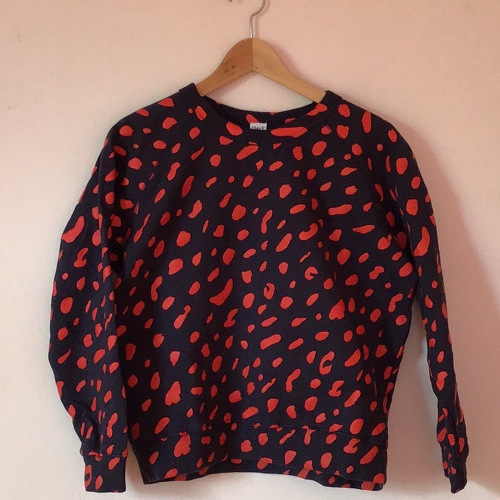 Clare V. red navy jaguar sweatshirt size M in GUC